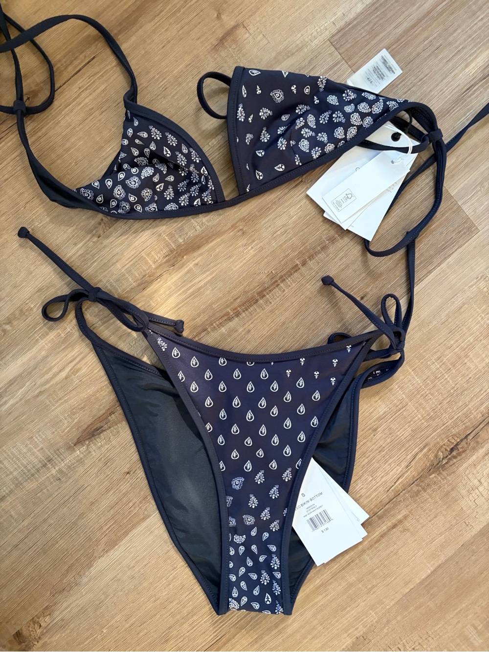 Onia navy bikini NWT size small